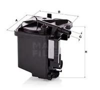 Filtre à carburant Filtre de conduite WK 939/2 z MANN-FILTER pour PEUGEOT FORD