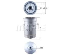 Filtre à carburant Filtre vissé KC 101 MAHLE pour KIA HYUNDAI