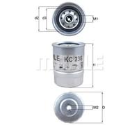 MAHLE Filtre pour Carburant à Visser Nissan Laurel Bluebird Voyageur