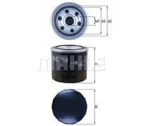 Mahle Original Filtre à carburant KC 99 pour Daihatsu Taft F20 76,0 mm 73,6 mm