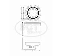 Filtre à carburant Filtre vissé ST 6106 SCT - MANNOL pour FORD JOHN DEERE CLAAS