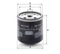 Filtre à carburant Filtre vissé WK 712/2 MANN-FILTER pour FENDT DEUTZ-FAHR IVECO