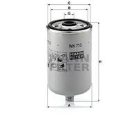 Filtre à carburant Filtre vissé WK 713 MANN-FILTER pour VOLVO S80 I V70 II S60 I