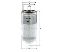 Filtre à carburant MANN-FILTER WK 845/1