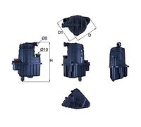 Mahle Original Filtre à carburant KL 469 pour Renault