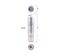 Filtre À Carburant Mahle KL 169/4D pour Bmw Mini Kayser