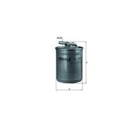 Filtre À Carburant Mahle KL 494 pour Audi Seat Skoda VW Cupra