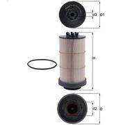 Filtre à carburant MAHLE KX 80/1D pour NEOPLAN Skyliner 15.928 2002-2006