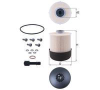 Filtre à carburant Mahle KX338/26D Dacia Duster Renault Clio IV (164000797R)
