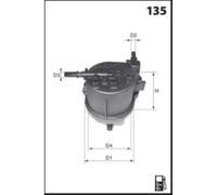 Filtre à carburant MECAFILTER ELG5364
