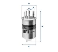 Filtre À Carburant UFI Compatible Pour Jaguar XF