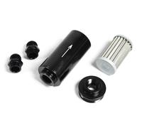 Filtre à carburant universel filtre à essence noir sport moteur lavable longueur : 18 cm diamètre : 5 cm AN6 - DASH6 ou AN10 - DASH 10 1012020 1012010 (raccord AN10)