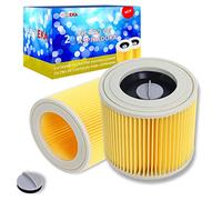 Filtre à Cartouche Compatible avec Kärcherr WD3 Premium WD2 WD3 WD3 MV3 WD3P Aspirateur à Sec et Humide, Remplace # 6.414-552.0/64145520 par Poweka (2 Pièces)