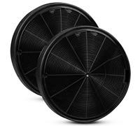 VIOKS Lot de 2 filtres à charbon actif pour hotte aspirante AEG Electrolux 902980046/4 9029793578 E3CFF62 Faber EFF62 Bosch 00748732 00748733 DHZ5316 Whirlpool 484000008 674 Filter rond