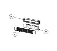 Filtre à charbon 545x75x10mm (Repère 18) Hotte (C00780977 FABER IKEA)