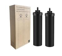 Filtre À Charbon Actif BB9-2, Compatible Avec Berkey, Noir, Compatible Avec Le Système De Filtration D'eau Par Gravité, Accessoires De Remplacement(2pcs)