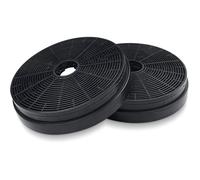 Filtre à charbon actif pour hotte de cuisine - Ø 175 mm - Compatible avec Respekta Miz0031, Klarstein, Pkm Co4 - 2 pièces