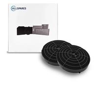 AllSpares Filtre à charbon Modèle 57 / CFC0162221 longue durée (2 pièces)
