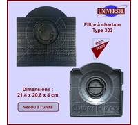 Wpro Type 303 - Filtre à carbone pour hotte - pour Whirlpool AKR 606, AKR 608, AKR 642, AKR 643, AKR 769, AKR 770, AKR 771, AKR 915