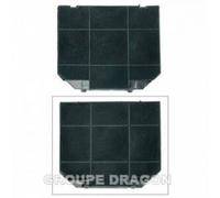 Filtre a charbon pour hotte, arthur martin, roblin, ariston hotpoint, smeg, - dimensions : 26,7 x 23,7 x 1,5 cm - f122799