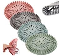 Filtre à Cheveux en Silicone, 4pcs Passoire D'évier Filtre de Vidange en Silicone Siphon de Sol Anti-colmatage, pour Douche de Salle de Bain, évier de Cuisine, Passoire de Vidange