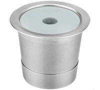 Filtre à dosettes de café réutilisable en acier inoxydable, recharge de capsules de café à portion unique pour et 2, support en métal respectueux de l'environnement (1)