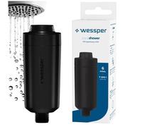 Filtre à Douche Remplaçable Wessper - Noir - Élimine Chlore Métaux Lourds Bactéries - Assemblage facile sans outils