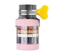 Filtre à Eau à 6 Couches for Robinet, Accessoires de Cuisine, mélangeur, aérateur, buse de Robinet de Salle de Bain, système de Filtration d'eau(Pink)