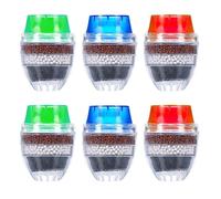 Filtre à eau à charbon actif 6 pièces pour robinet de cuisine(filtration à 6 couches)