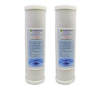 Filtre à eau à charbon Finerfilters de 25,4 cm - Bloc de charbon - 5 microns 2 Pack