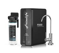 Filtre à eau à osmose inverse Frizzlife 800 GPD, NSF/ASNI 58&53&42&372, système d'osmose inverse alcalin minéral pH+, filtration en 9 étapes sans réservoir, pur/drainage 2:1, sous évier, PD800-TAM4
