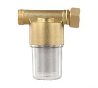 Filtre à eau à sédiments en laiton conçu pour une installation en ligne sur une machine à laver, un chauffage de jardin, un camping-car et des chemins d'eau similaires (laiton)