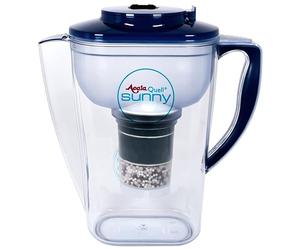 Filtre à Eau AcalaQuell Sunny | Bleu | Carafe filtrante avec Une Bonne poignée | Très Haute Performance de Filtration | Cartouche filtrante Multi-Couche | Délicieuse dégustation d’Une Eau Saine