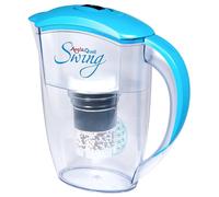 Filtre à eau AcalaQuell Swing carafe filtrante | Bleue claire | Très haute performance de filtration | Cartouche filtrante multi-couche | Technologie de PI | filtre éponge | Système de filtration d’eau selon des principes naturels | Résultat de recherches et développements intenses | Délicieuse dégustation d’une eau saine