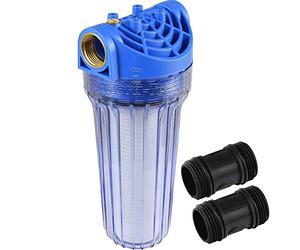 Filtre à eau Agora-Tec ® AT - Grand filtre avec pression de fonctionnement :-8 bar, maximum.Débit :3000 litres / heure - Taille des mailles du tamis filtrant :0,15 mm - Raccords :30,3 mm - Douilles en laiton IG.