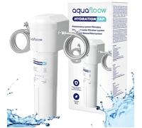 Aquafloow Système de filtration d'eau sous évier, Réduction du chlore, Filtre à eau, Filtre à charbon actif, Raccordement direct au robinet de cuisine, 30.000 litres de haut