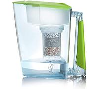 Filtre à eau bio de qualité supérieure fabriqué en Allemagne avec 1 carafe à eau potable + 1 cartouche filtrante et tampon filtrant (pour 3 mois) - Vert, filtre à eau potable + verseuse filtrante