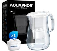 Filtre à eau blanche B217 Onyx avec 1 cartouche filtrante MAXFOR+-Filtre à eau en verre de qualité supérieure pour réduire le calcaire,le chlore et d'autres substances,volume 4.2L,Blanc