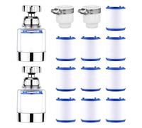 Filtre À Eau D'Évier 2 Pièces, 10 Pièces De Coton Filtrant, Filtre À Eau Du Robinet, Accessoires De Filtre À Eau, Filtre À Eau De Baignoire