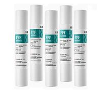 Filtre à eau domestique à sédiments 15" x 2,4", cartouche de remplacement pour sédiments d'acupuncture, pour filtre à eau de remplacement pour évier (5 pièces)(5 micron)