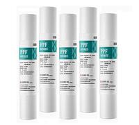 Filtre à eau domestique à sédiments 15" x 2,4", cartouche de remplacement pour sédiments d'acupuncture, pour filtre à eau de remplacement pour évier (5 pièces)(1 micron)