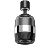 Filtre à eau du robinet, adaptateur de robinet de cuisine avec 3 modes de pulvérisation, extension de filtre à eau rotative à 720 degrés, aérateur anti-éclaboussures pour le lavage de l'évier, noir