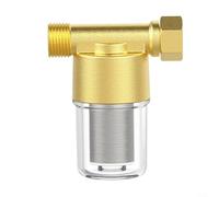 Filtre à eau en cuivre avec maille en acier inoxydable 304, purificateur en ligne G1/2 pour machine à laver et chauffe-eau, piège à sédiments réutilisable pour réduire le calcaire et protéger les