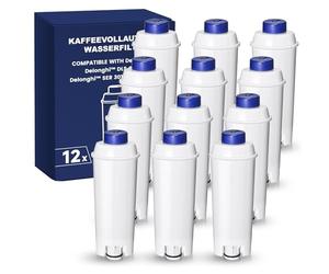 Filtre à eau entièrement automatique, remplacement compatible avec Delonghi ECAM Series, Dinamica, Cappuccino System, Magnifica, ETAM Autentica et différents modèles d'Esam, (12)