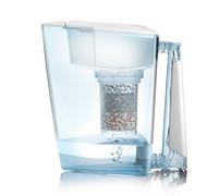 Filtre à eau Maunawai® de qualité supérieure et de fabrication écologique, fabriqué en Allemagne, comprenant1 pichet d’eau potable, 1 cartouche filtrante et bloc de filtration (pour 3 mois) - Filtre à eau potable et pichet blancs.