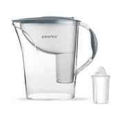 Filtre à eau standard PearlCo (gris) avec 1 cartouche filtrante classique - Réduction du calcaire, du chlore, du plomb et du cuivre - Compatible avec Brita Classic - Fabriqué en UE