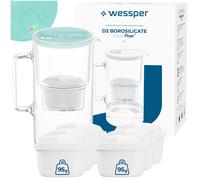 Filtre à eau pot verre menthe 3L Wessper LED indicateur de changement de filt...