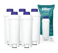 Sillar Lot de 6x Filtres à Eau pour Machines à Café Delonghi DLSC002, SER3017