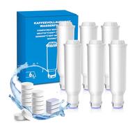 Filtre à eau pour machines à café avec 3 tablettes détartrantes et 12 tablettes de nettoyage, compatible avec Melitta Pro Aqua, Nivona, cartouche filtrante Krups F088, compatible avec Melitta Caffeo