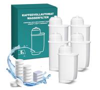 Filtre à eau pour machines à café Siemens avec 3 tablettes détartrantes 12 tablettes de nettoyage compatibles avec la série EQ, EQ6 Plus S700, EQ9 S900/S500, EQ700, EQ500, Brita Intenza, TCZ70003